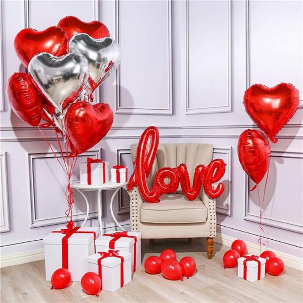 25 pcs Valentines Day Decor, Love Balloons, Heart Balloons (25 pcs)